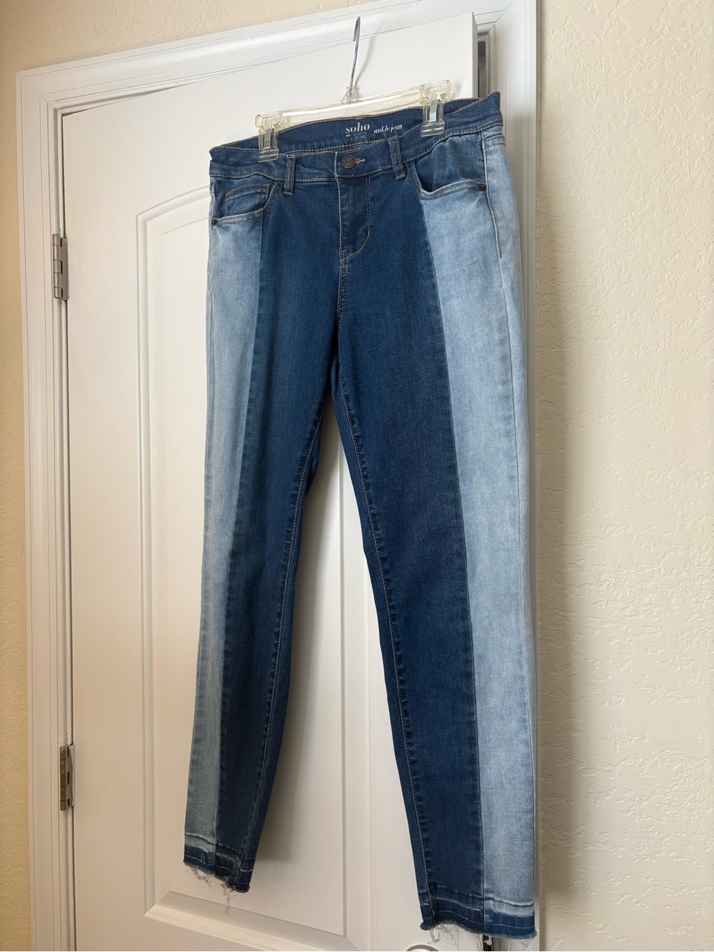 Soho Two-Tone Blue Skinny Jeans